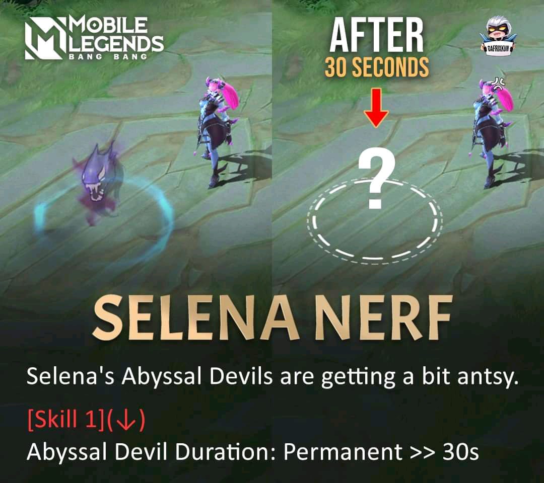 Abyssal Trap Selena Kena Nerf Habis-Habisan Mobile Legends (ML)