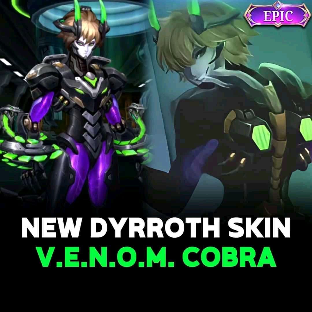 Skin Dyrroth V.E.N.O.M Cobra Mobile Legends, Harga dan Kapan Rilis?