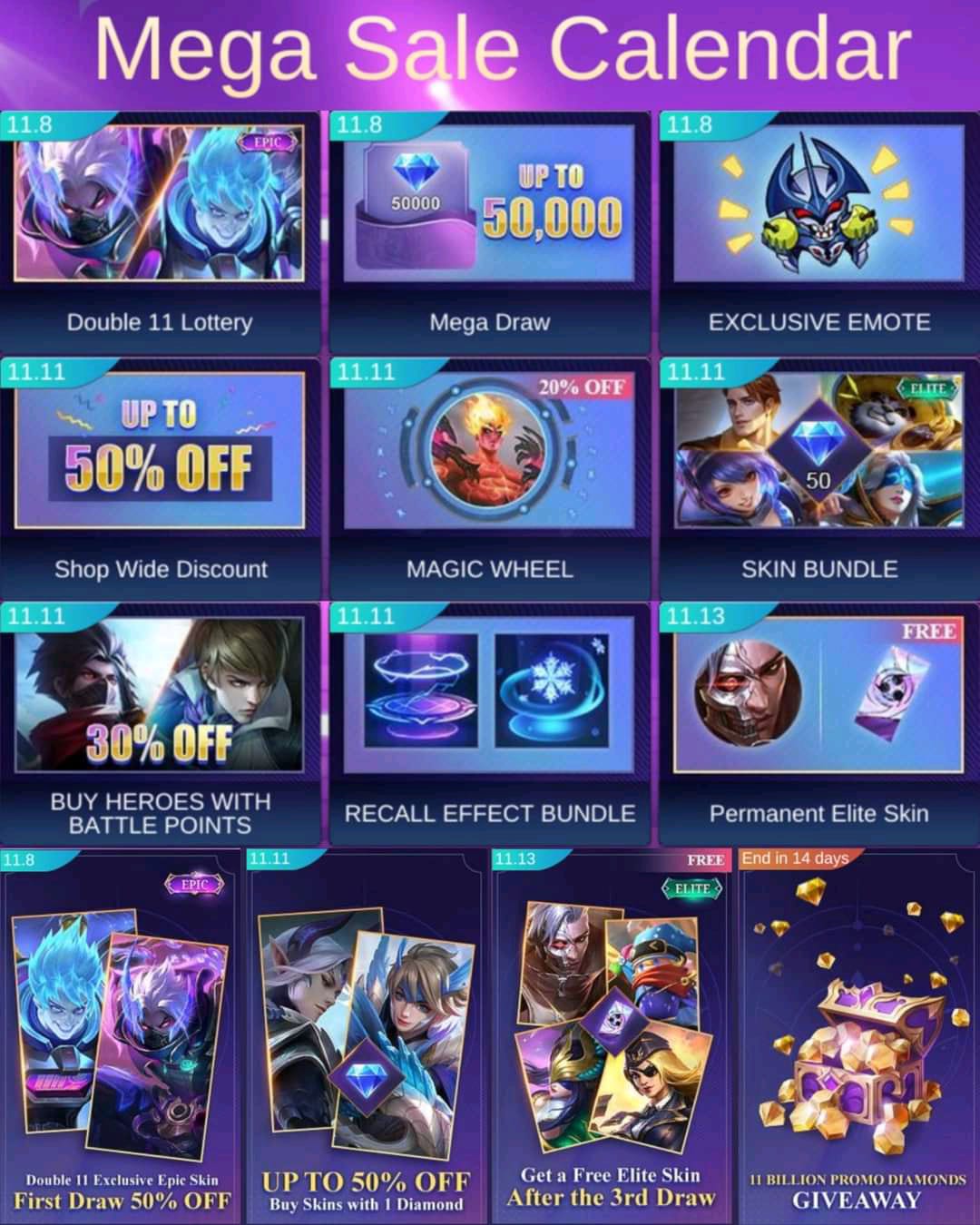 Jadwal Event 11.11 November 2021 Mobile Legends (ML)