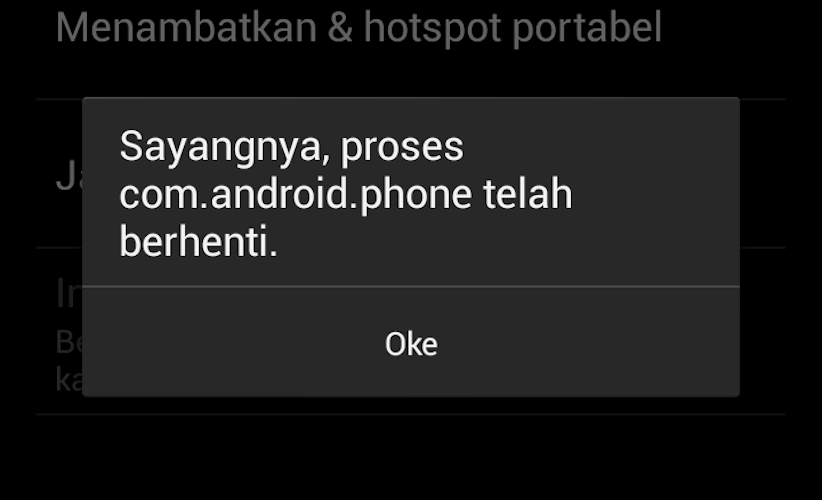 Cara Mengatasi Proses com.android.phone Telah Berhenti